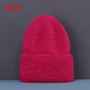 Hot Selling Winter Hat Real Rabbit Fur Winter Hats For Women Fashion Warm Beanie Hats Women Solid Adult Cover Head Cap