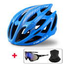 Men Women Road Bike Helmet with Sunglasses Ultralight Bicycle Racing Sports Helmets Adjustable Integrally-molded Cycling Helmet
