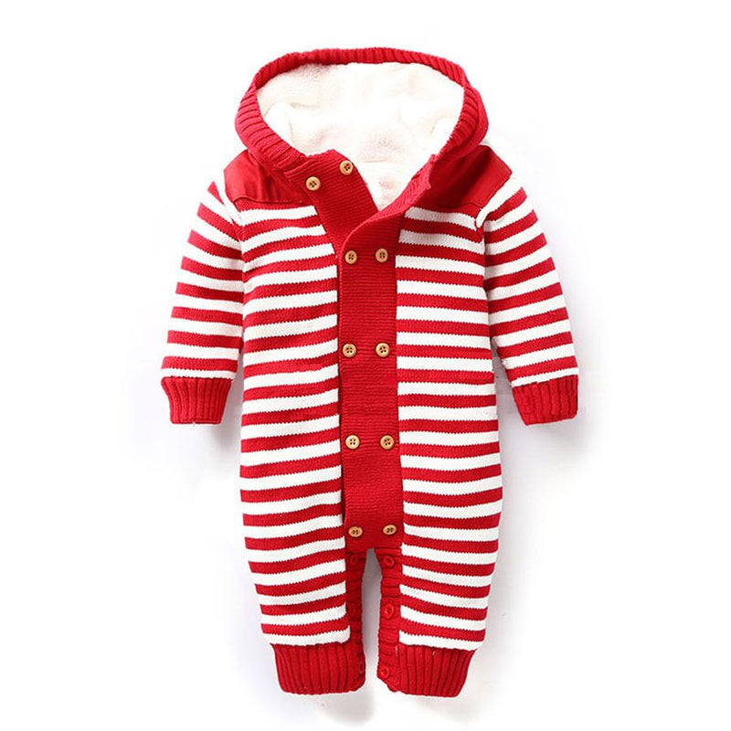 Baby ClothesWinter Cap Hats Baby Sweaters Baby Rompers Thick Cotton Outfit Newborn Jumpsuit for Children Baby Costume