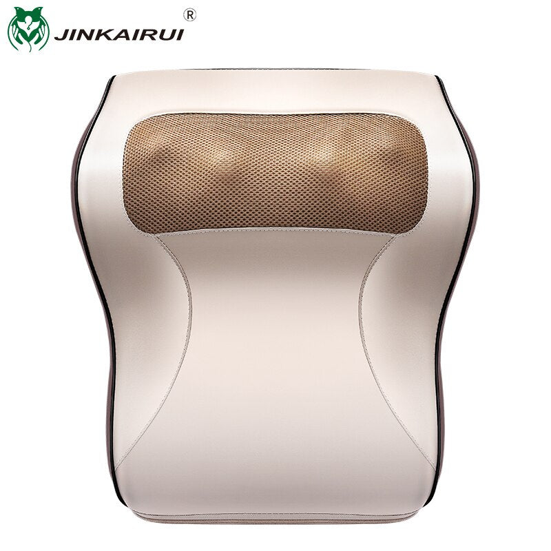 Jinkairui-masajeador Cervical para amasar, almohada para cuello, hombro, espalda, cintura, cuerpo, coche, uso doméstico, la mejor opción como regalo, alivio de la presión