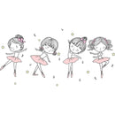 [shijuekongjian] Ballet Dancer Girl Wall Stickers DIY Flowers Plants Wall Decals for Kids Rooms Baby Bedroom Home Decoration