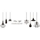 Kronleuchter Lichter Wandaufkleber PVC-Material DIY Wohnzimmer Wandtattoo für Teenager Schlafzimmer Kinder Kinderzimmer Dekoration