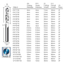 XCAN 2 Flute Ball Nose End Mill 4/6mm Shank CNC Router Bit Carbide End Mill Spiral Milling Cutter for Woodworking