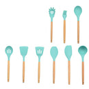 9-13Pcs Cooking Tools Set Premium Silicone Kitchen Cooking Utensils Set with Storage Box Turner Tongs Spatula Soup Spoon