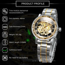 Winner Transparent Diamond Mechanical Watch Skeleton Wrist Watch for Men Top Brand Luxury Watches Unisex Size Clock reloj hombre