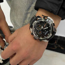 Reef Tiger/RT Sportuhr Kompliziertes Zifferblatt mit Jahr Monat Ewigem Kalender Großes Stahlgehäuse Uhren RGA3532