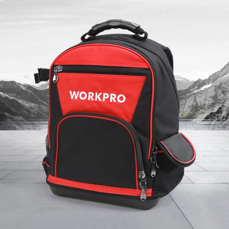 WORKPRO 17" Werkzeugtasche Werkzeuge Aufbewahrungstaschen Wasserdichter Rucksack mit Handtasche Multifunktionstaschen