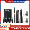 Irrigador Oral portátil Fairywill de 300ml, irrigador de chorro de agua Dental recargable por USB, limpiador de dientes Dental, 3 modos