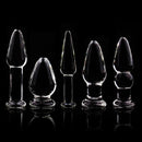 Pyrex Glass Butt Plug Anal Dildo Crystal Beads Ball Fake Penis Female Masturbation Male Adult Sex Toys for Women Men