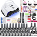 Gel Nail Polish Set 20000-35000RPM Nail Drill Machine Kit With UV LED Lamp Manicure Tools Kit Nail Art Set UV Builder Nail Gel