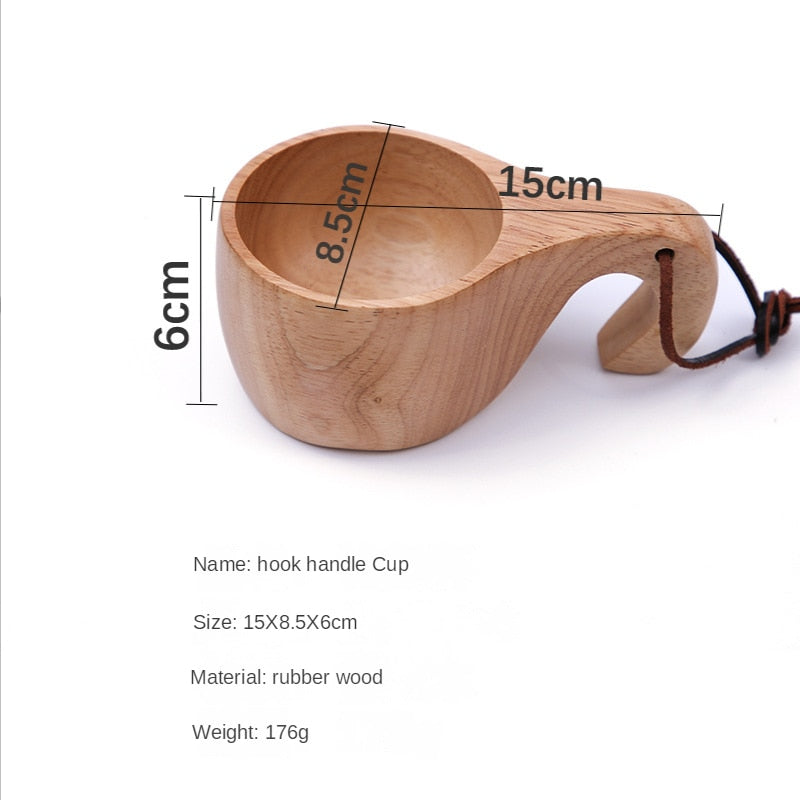 New Chinese Portable Wood Coffee Mug Rubber Wooden Tea Milk Cups Water Drinking Mugs Drinkware Handmade Juice Lemon Teacup Gift