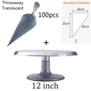 12inch  aluminum alloy Decorating Mouth Scraper Set Rotating Turntable Cake Decorating Turntable Bake Cake Mold Baking Tools Set