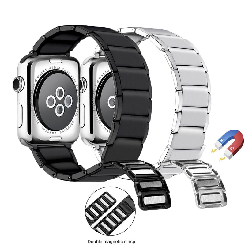 Strap for Apple Watch Band 8 7 6 5 4 3 2 SE Stainless Steel Bracelet Apple Watch 49 44 40 45/41 42/38mm Magnetic Loop for iWatch