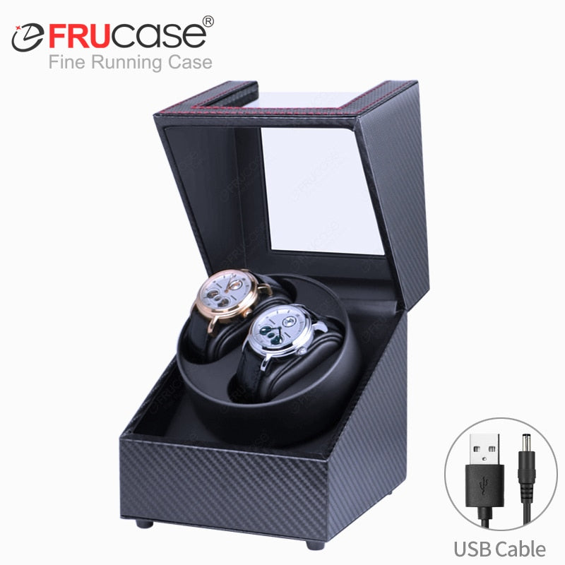 [Newly Upgraded] FRUCASE PU Watch Winder for Automatic Watches Watch Box 1-0 / 2-0