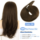 AW Tape In Human Hair Straight Extensions Black Brown Invisible Seamless None Remy Skin Weft European Natural Hair Extension