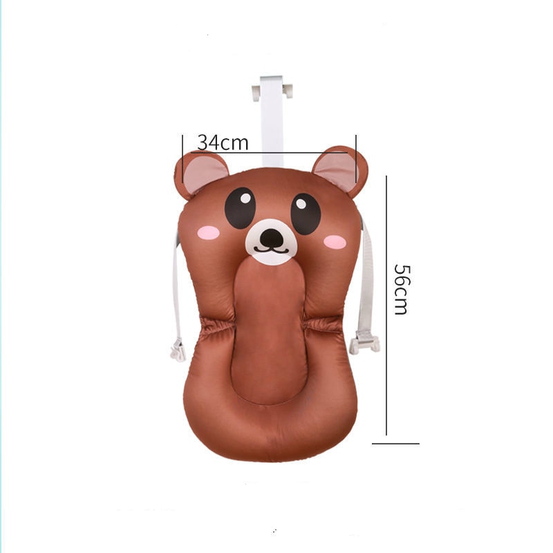 1pc Portable Baby Non-Slip Bath Tub NewBorn Air Cushion Bed/Chair/Shelf Baby Shower Cute Animal Cartoon Baby Bath Pad