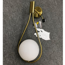 Nordic Modern Wall Lamp Glass Lampshade Bedside Brass Metal Bedroom Deco Light For Bedside Reading Stairs Corridor Lighting