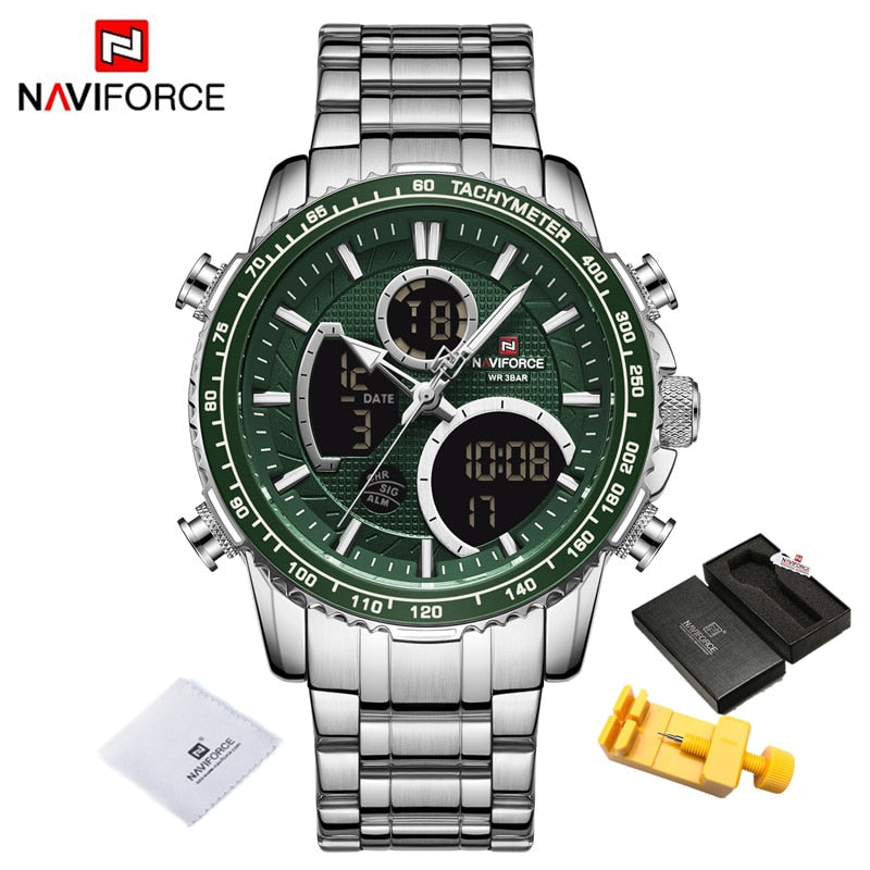 NAVIFORCE Men Watch Luxury Brand Digital Sports Watches Mens Quartz Wristwatch Male Luminous Waterproof Clock Relogio Masculino