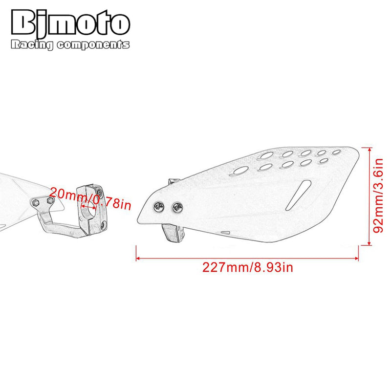 Motocross Hand Guards Handguard Protector Motorcycle Handguards Protection Dirt Bike Pit Bike ATV Quads with 22mm Handbar