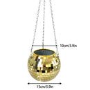Retro Disco Ball Planter Basket Round Mirror Hanging Pot flower pot Wall Planter Pot Hangin Vase Desktop Decoration Balcony Vase