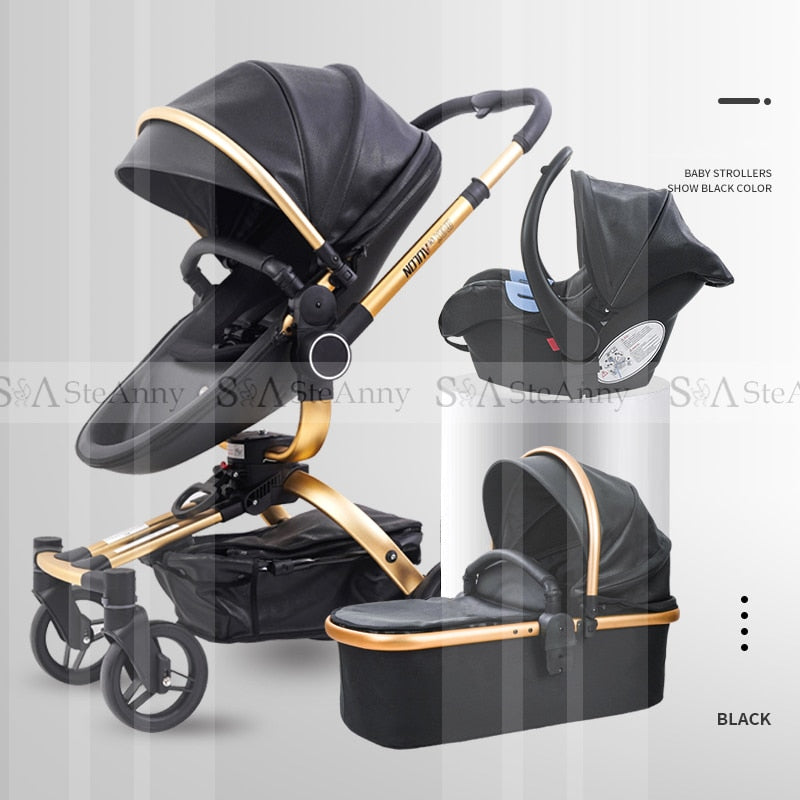 Fast &amp; Free Shipping Aulon Baby Stroller 3 in 1 Free Duty High land-scape  Pram Fashion Carriage on used for New Born to age 4