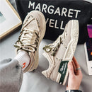 Men's Shoes Lightweight Breathable Casual Sports Shoes Men's Trend Versatile Flat Bottom Shoes Thick Sole White Shoes for Men