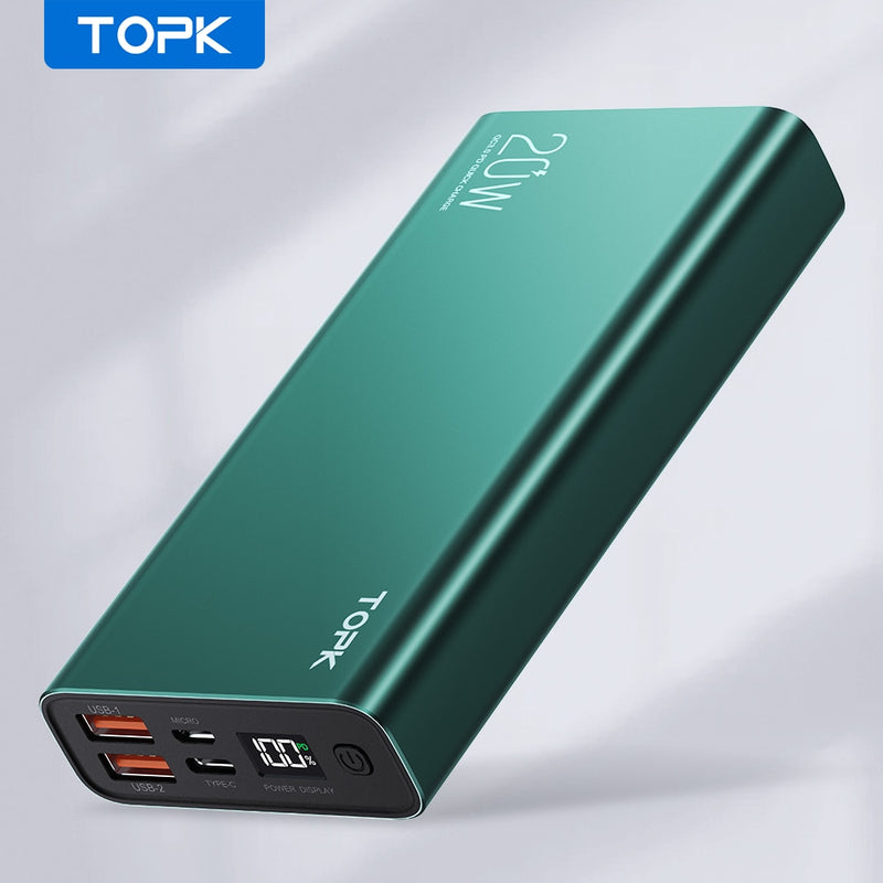 TOPK I2006P PD 20 W Power Bank 20000 mAh Tragbares Aufladen Poverbank Handy Externes Ladegerät Powerbank 20000 mAh