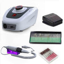 32W 35000RPM Juego de máquina de taladro de uñas con banda de lijado Juego de máquina de manicura de fresado profesional con juego de brocas de uñas