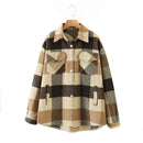 Tangada, Otoño Invierno 2020, abrigo largo a cuadros azul para mujer, chaqueta con bolsillo, abrigo cálido informal, prendas de vestir a la moda, Tops QW12