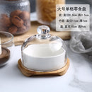 Plato de cerámica creativo para aperitivos, plato de fruta, cubierta de cristal, cuenco para postre, plato de fruta seca, plato de almacenamiento de aperitivos moderno para sala de estar