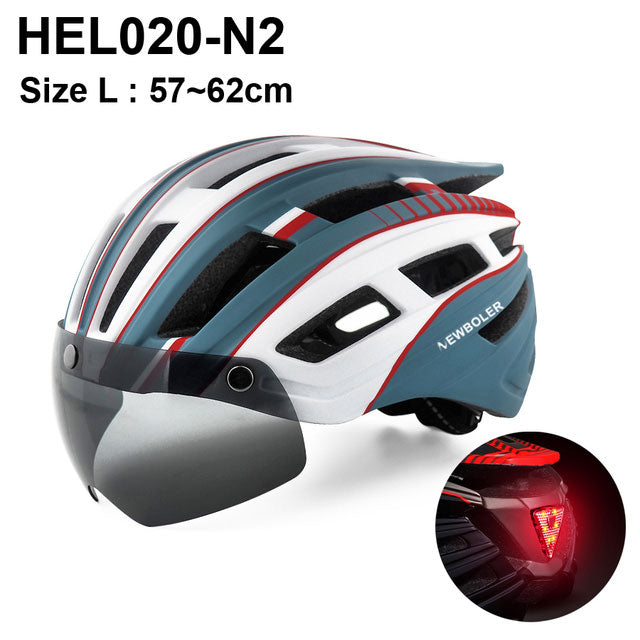 Electric Scooter Helmet With LED Rear Light Adult Cycling Helmet For MTB Road Bike Bicycle Ski Downhill Skateboard Night Riding