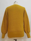 Autumn Winter Women's Sweater Fashion Knitted Puff Long Sleeve Top Basic Black Twist Ladies Sweaters Casual Solid Pullover 2022