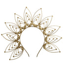 Goddess Halo Crown Sunburst Plastic Gold Met Gala Angel Spike Headpiece Cosplay Accessories