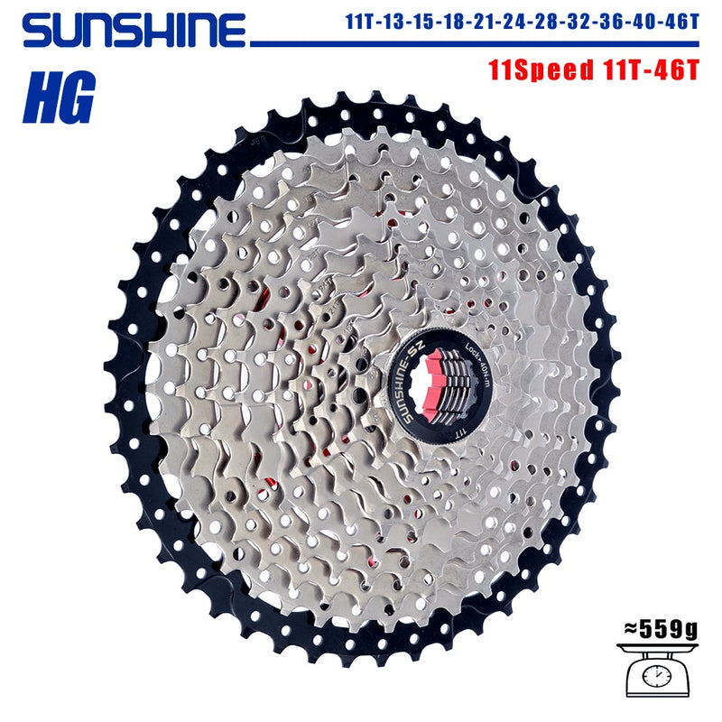 SUNSHINE Fahrradkassette 8/9/10/11/12Speed ​​Freilauf 32/36T/40T/42T/46T/50T/52T Ritzel HG Struktur Schwungrad Für SHIMANO/SRAM