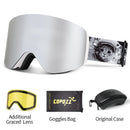 COPOZZ OTG Magnetic Ski Goggle Snowboard Mask For Men Women Personalized Eyewear Cylindrical UV400 Protection Snow Glasses Adult