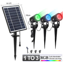 1 TO 4 RGB Outdoor Solar Landscape Light LED IP65 Waterproof Solar Lamp Automatic On/Off Solar Wall Light Garden Patio Lawn Lamp