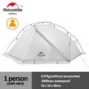NaturehikeTent VIK Ultralight Single Tent Waterproof Camping Tent Outdoor Hiking Tent 1 People 2 People Travel Tent Cycling Tent