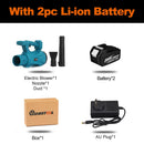 6 Speed Industry Cordless Air Blower Snow Blower Dust Leaf Collector Cleaning Sweeper Garden Power Tool For Makita 18V Battery