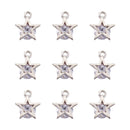 80-160pcs Cubic Zirconia Rhinestone Charms Pendants Drop Heart Crystal Charms for Jewelry DIY Earrings Necklace Bracelet Making