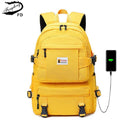 Fengdong moda mochila amarilla niños mochilas escolares para niñas impermeable oxford mochila escolar grande para adolescentes mochila escolar