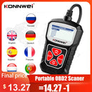 KONNWEI KW310 OBD2 Scanner for Auto OBD 2 Car Scanner Diagnostic Tool Automotive Scanner Car Tools Russian Language PK Elm327