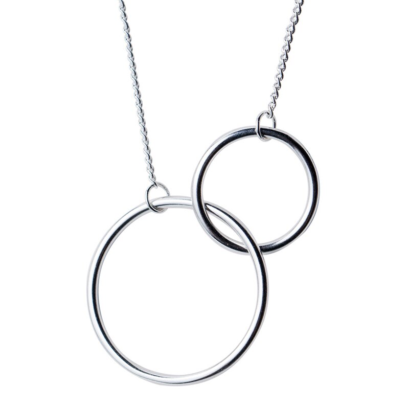 Trustdavis Minimalist 925 Sterling Silver Hollow Round Pendant Short Clavicle Necklace Gift For Women Wedding Fine Jewelry DA02