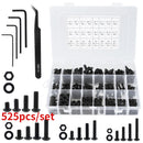 215/340/500pcs Pan Head Tapping Screw Cross Head M3/M4/M4.8 Self Tapping Screw Set Assortment Kit Black Furniture Carbon Steel
