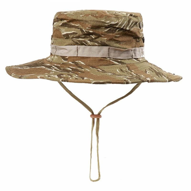 Waterproof Bucket Hat Summer Men Women Boonie Hat Outdoor UV Protection Wide Brim Panama Safari Hunting Hiking Fishing Sun Hat