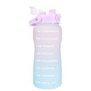 QuiFit 2L 64OZ Half Gallon Motivational Water Bottle With Time Marker Flip-Flop BPA Free Portable Sports Phone Stand GYM Jug