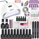 Manicure Set Acrylic Nail Kit With 120/54W Nail Lamp Choose Gel Nail Polish Nail Art Set  Manicure Machine All For Manicure