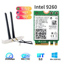 1730Mbps For Intel Dual Band Card Desktop Kit Bluetooth 5.0 802.11ac M.2 9260NGW Card With 2x 6 DBI Antenna For Win10 Laptop