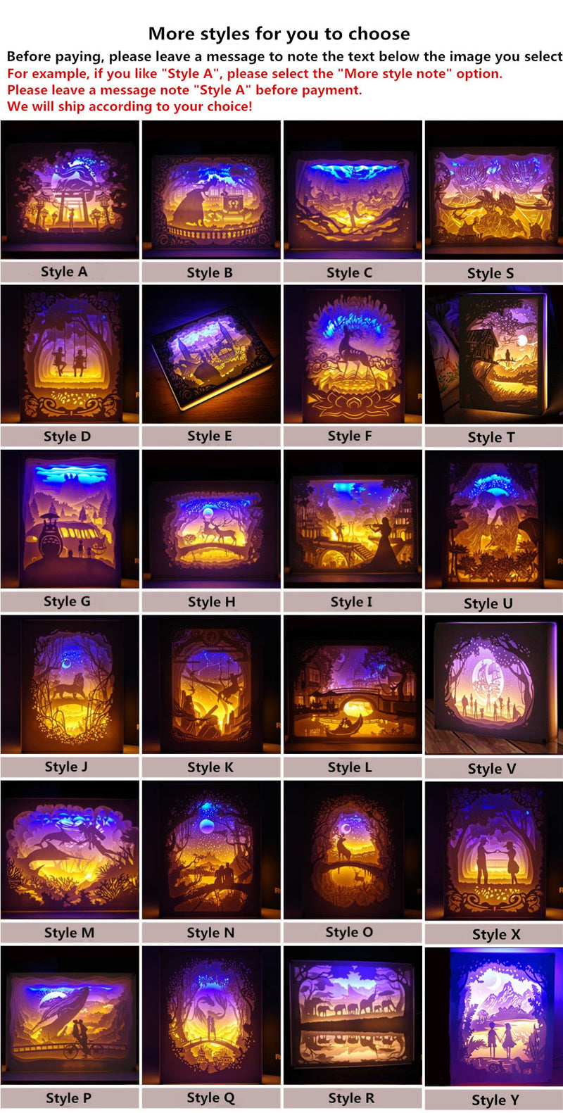 New Novelty Night Light Totoro Paper-cut Atmosphere Lamp 3D Paper Carving Art Decoration Lamp USB Power for Living Room Bedroom