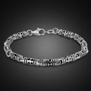 Moda Vintage Men100 % 925 pulsera de plata esterlina Punk Hip-Hop masculino sólido puro Silve Boy 20 cm cadena mano catenaria joyería