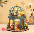 CUTEBEE DIY Dollhouse Wooden Miniature Mini Doll House with Garden to Build Furniture Kit Casa Toys for Children Birthday Gift